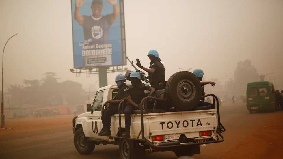 FN-styrkan Minusca på patrull i Bangui, Centralafrikanska republiken. Arkivbild.
