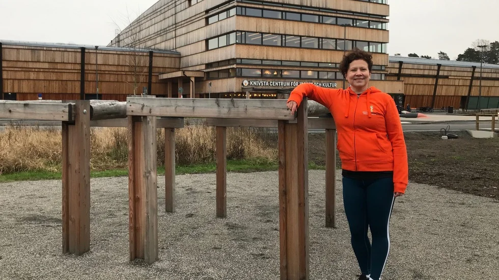 Det nya utegymmet består av sju redskapsstationer. 