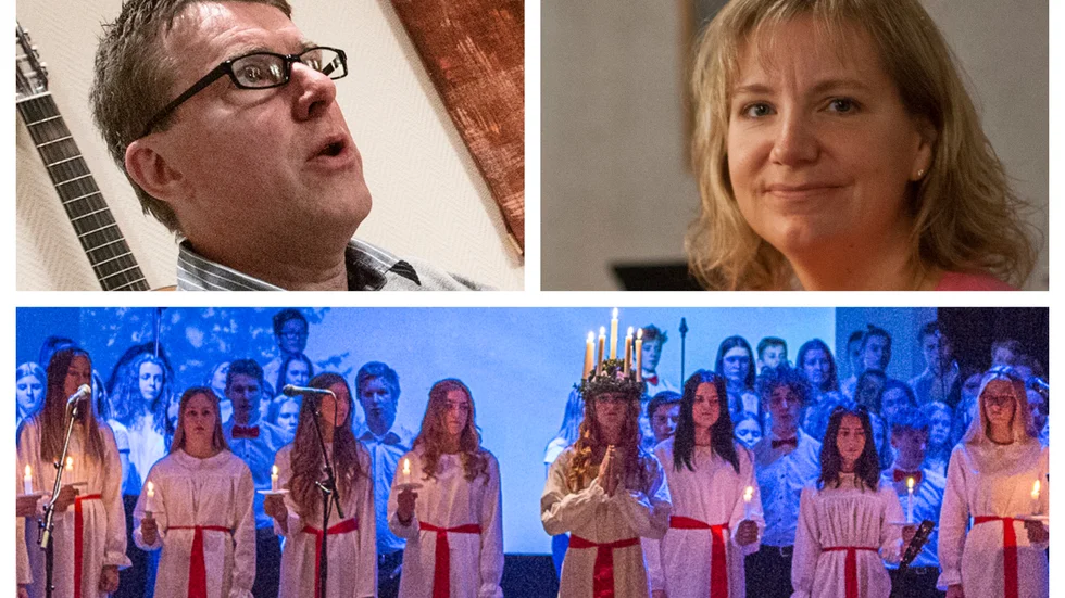 Även om det brukar vara rejält stressigt för musikläraren Hasse Thörnberg och kantorn Catarina Sundin i december saknar de alla luciatablåer och julkonserter.