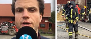 TV: UNT på plats vid ladugårdsbranden
