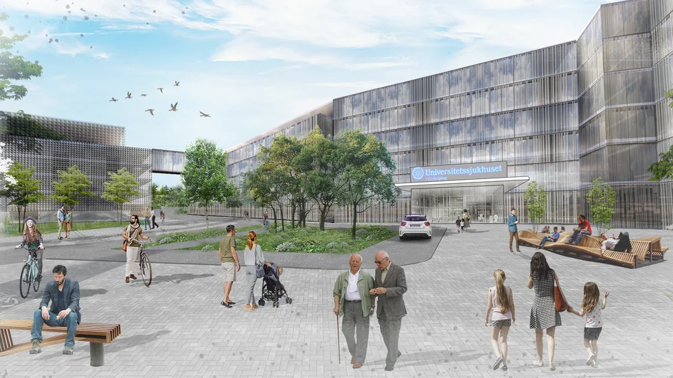 En ny entré till US ska enligt planen byggas i söder. Där ska det också bli ett nytt torg.