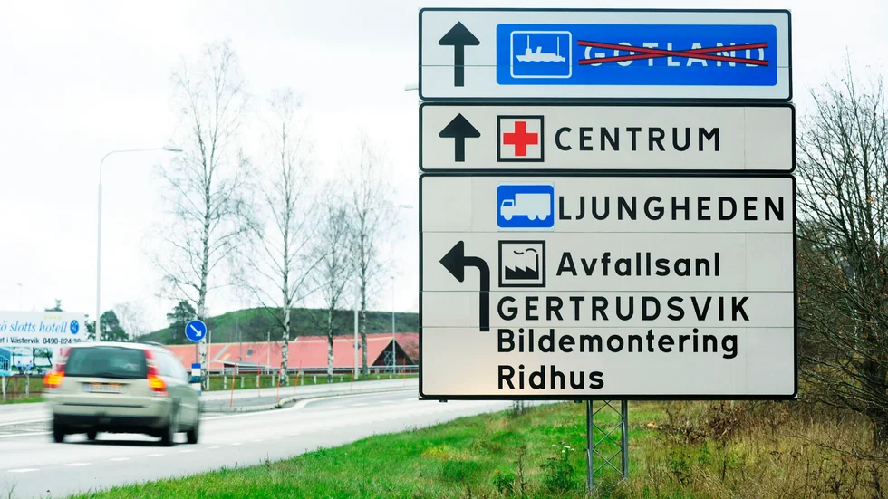 Motionären vill att den befintliga infarten till Västervik utvecklas.