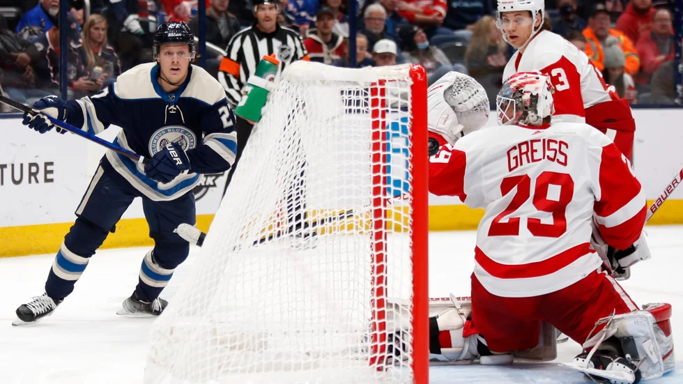Columbus Blue Adam Boqvist gjorde ett av nattens mål.