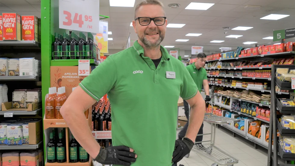 Magnus Sjöberg, butikschef Coop i Klintehamn tror att det fina siffrorna är ett resultat av att vi jobbar mer hemifrån.