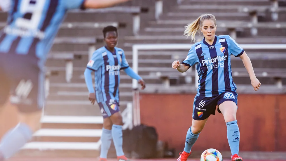 Irma Helin under en match med Djurgården 2019. Arkivbild.