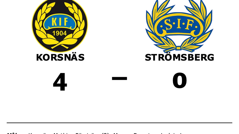 Korsnäs IF FK vann mot Strömsbergs IF