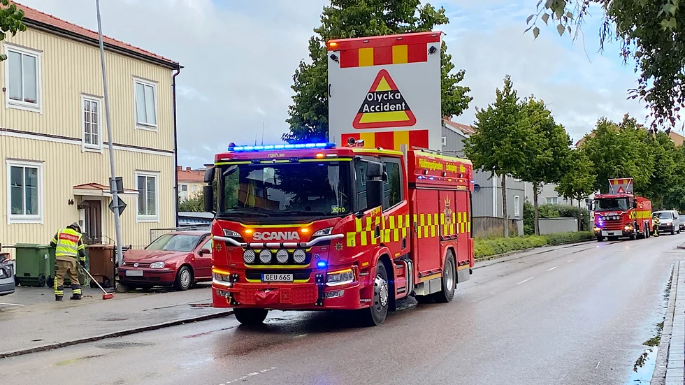 En singelolycka inträffade på Fjärdhundragatan på torsdagsmorgonen. 