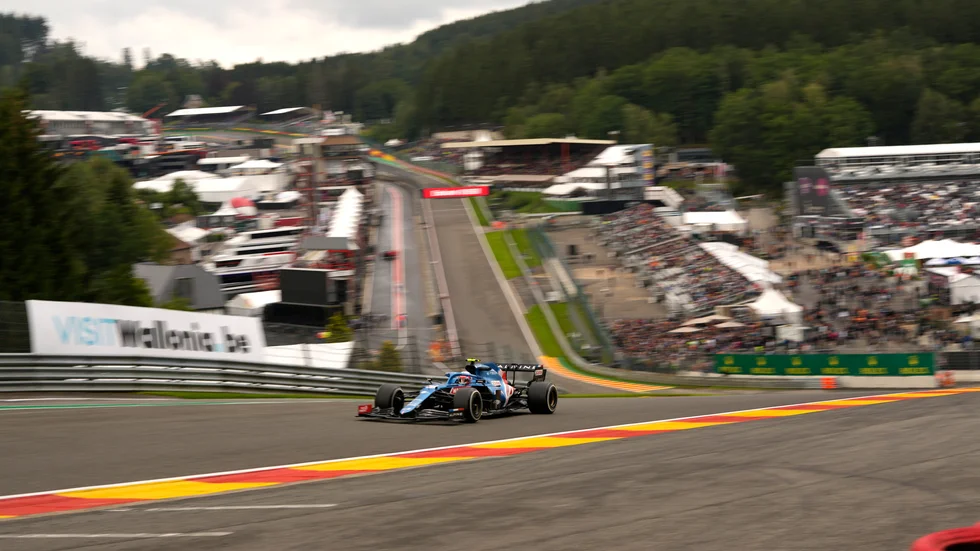 Spa-banan i Belgien. Bilden är tagen vid en annan tävling.