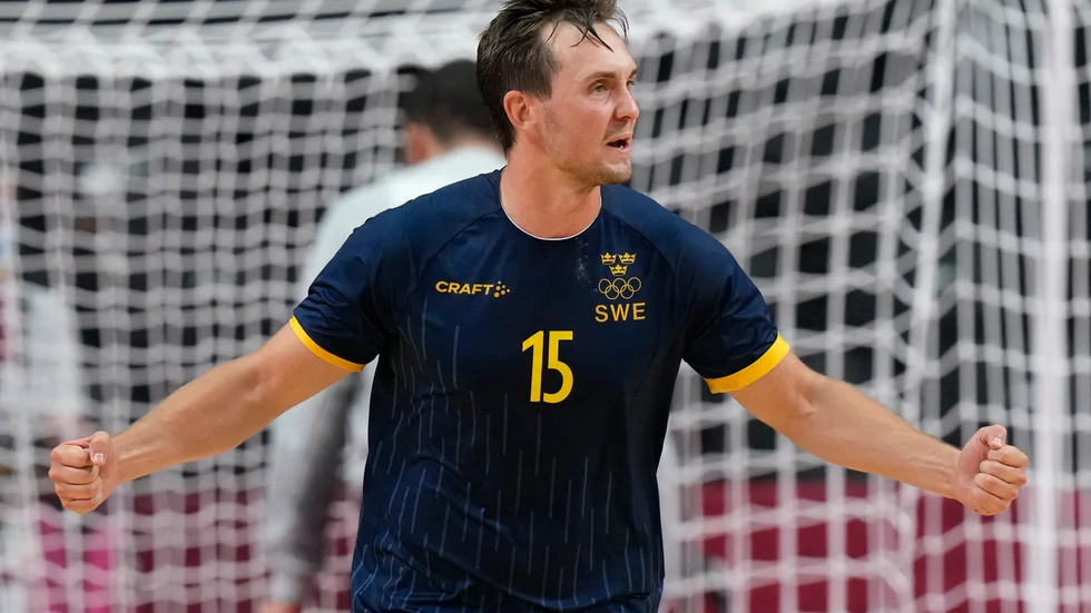 Hampus Wanne satte 13 mål i premiärmatchen mot Bahrain i sommar-OS i Tokyo.