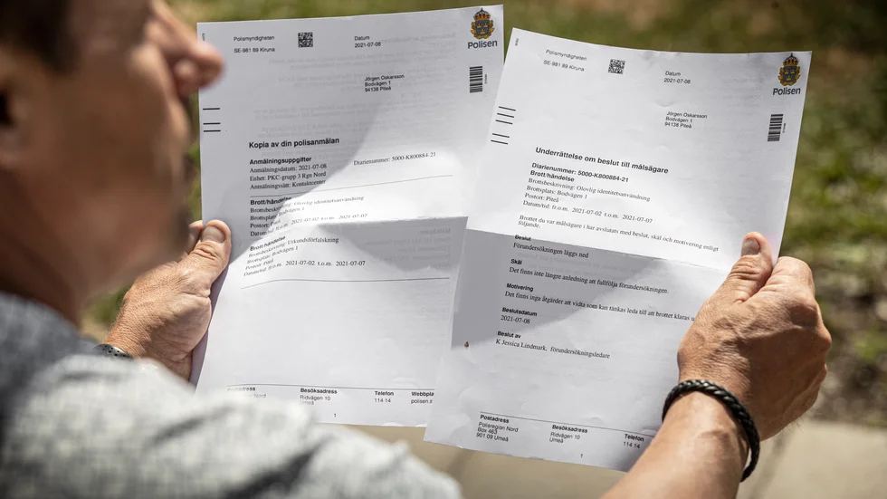 Jörgen Oscarsson är förvånad över att polisen lade ner utredningen samma dag som han polisanmälde.
