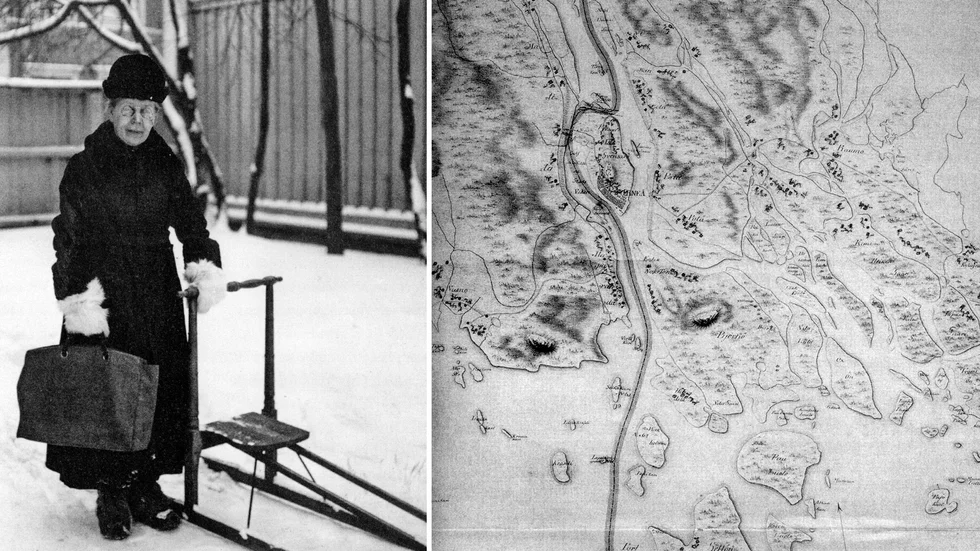 Siri Holm, första kvinnan i Luleå stadsfullmäktige, får en levande skildring av Karin Tjernström i Norrbottens museums årsbok 2020/2021. Till höger kartan från fredsavtalet mellan Sverige och Ryssland efter Finska kriget. Gränsen skulle följa Torne älvs djupa strömfåra, men kosackerna hade ockuperat Torneå och tvingade fram en krök som innebar att Sverige förlorade Torneå.