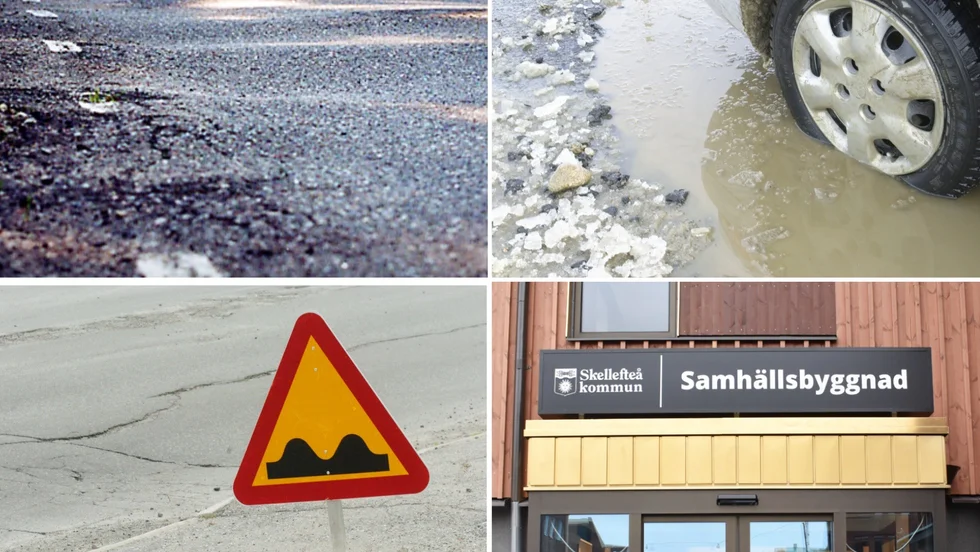 Skellefteå kommun underhåller inte sina gator och cykelvägar i den takt som vore önskvärt.  