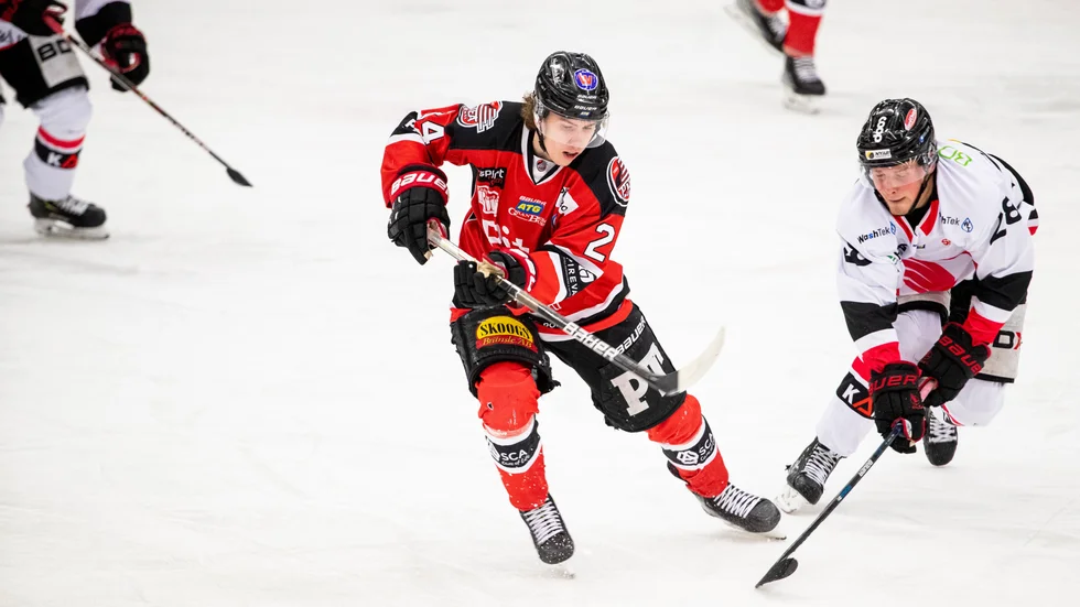 Victor Edström skadade knät i januari, men nu är forwarden aktuell för comeback. (Arkivbild)