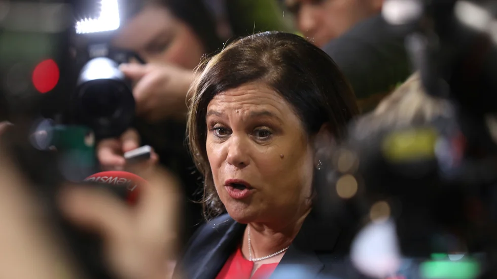 Ledaren för det irländska vänsternationalistiska partiet Sinn Féin, Mary Lou McDonald, beklagar 1979 års mord på Louis Mountbatten. Arkivbild.