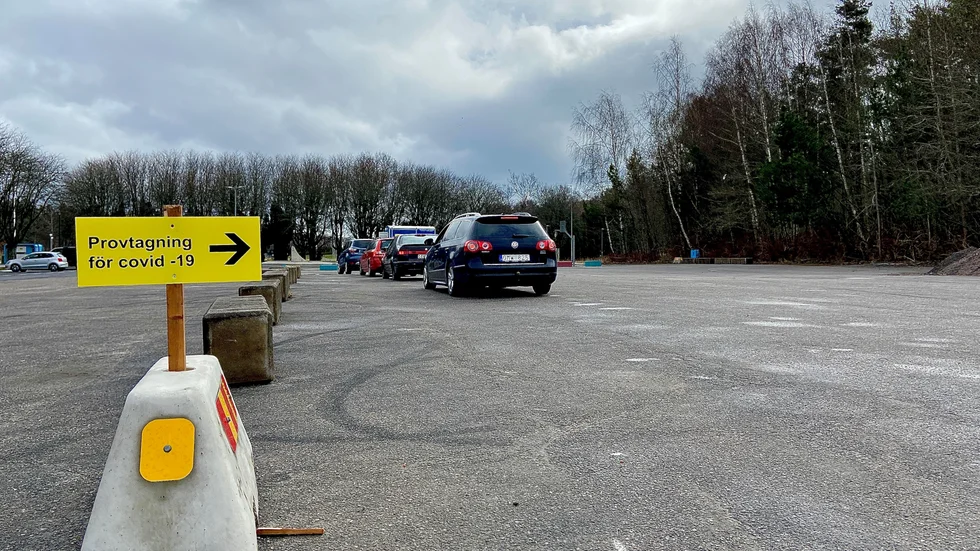Oxelösund har nu den högsta smittspridningen av de sörmländska kommunerna. Bilden är från provtagningstation för covid-19 vid Ramdalen, Oxelösund.