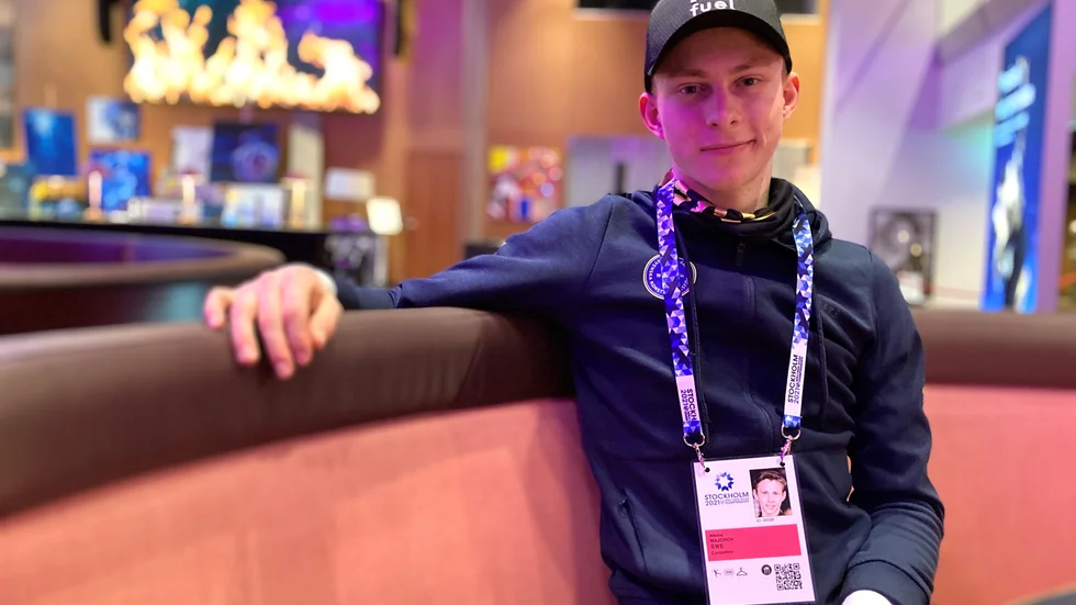 Nikolaj Majorov kliver in i världsmästerskapet i Globen.