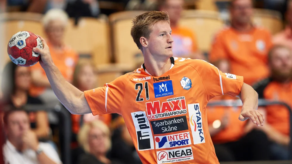 Alfred Ehn gjorde sju mål när Kristianstad besegrade spanska Ademar León i European League på tisdagen. Arkivbild.