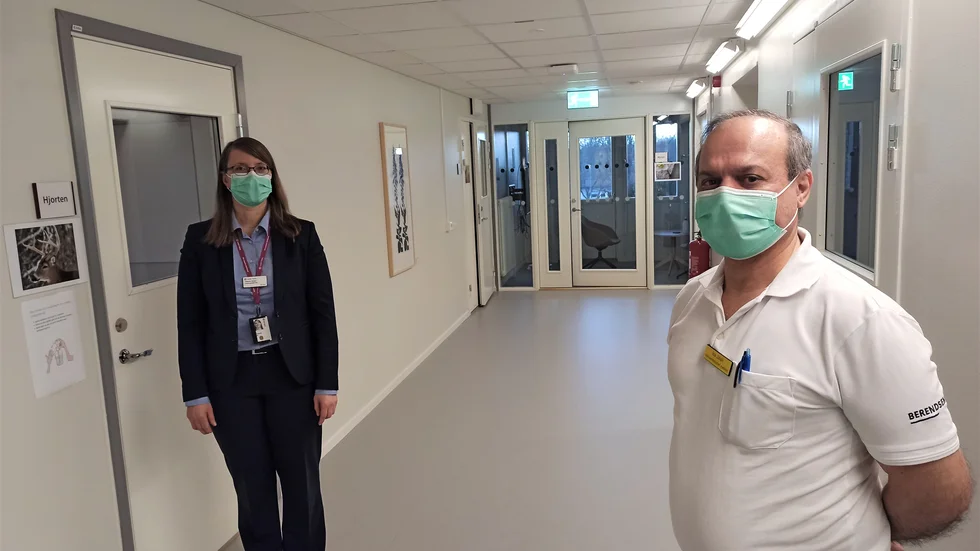 Johanna Woltjer, sjukhusdirektör, och Seyedisa Jalali, verksamhetschef för området medicin, berättar om hur lasarettet hanterat pandemin.