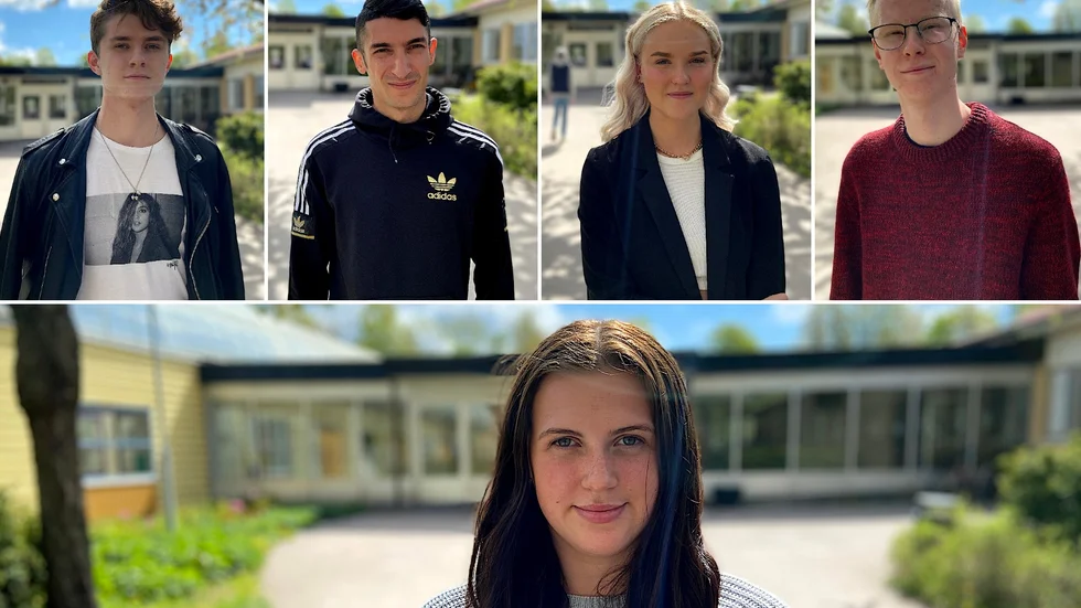 Pär Johansson, Elias Yusofi, Malin Åkerberg, Ludvig Eriksson och Embla Pettersson berättar om framtiden och studenten.
