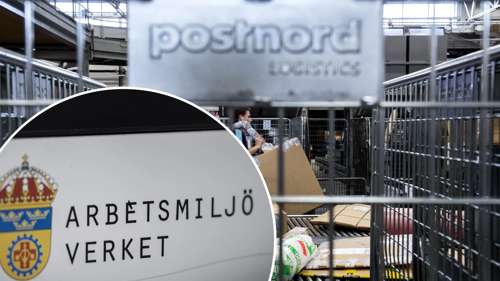 En person anställd på Postnord fick tre sprickor i foten efter att ha klämts under en lyft.