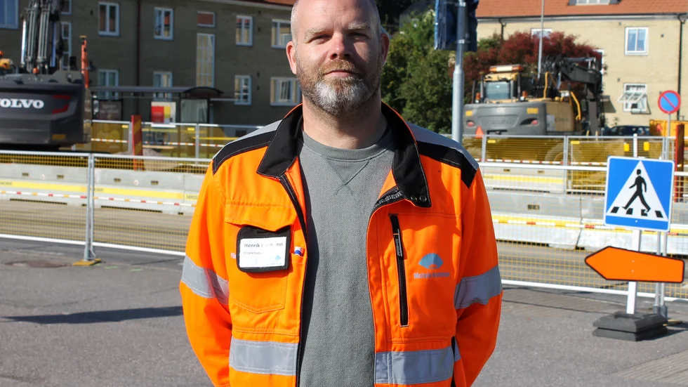 Henrik Elsehamn, Projektledare för VA-arbetet på Östermalmsgatan. Arkivbild.