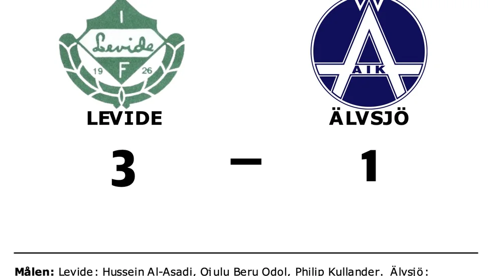 Levide IF vann mot Älvsjö AIK FF