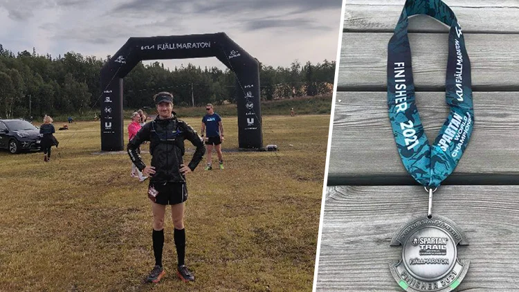 Marin Lindberg sprang 45 kilometer, över flera fjälltoppar i Åre på sin 30-årsdag.