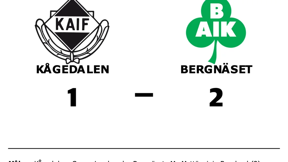 Kågedalen förlorade mot Bergnäset