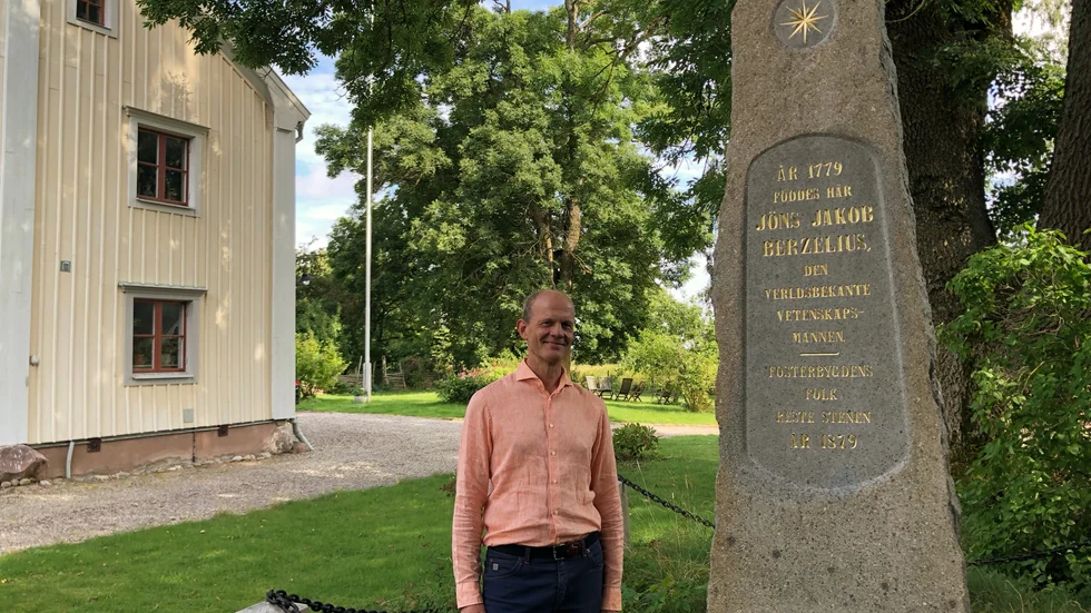 "Berzelius arbetade ett tag på apoteket i Vadstena", säger Göran Fältgren. 