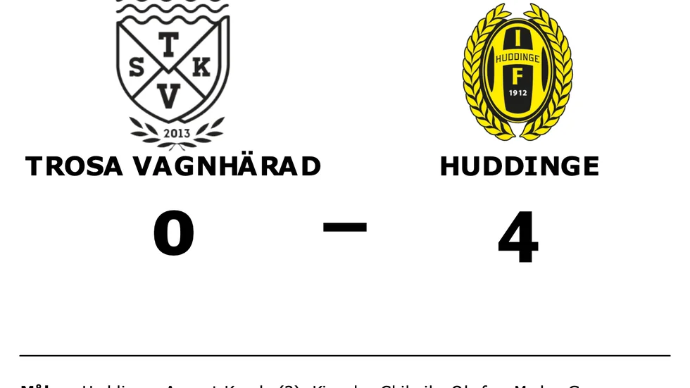 Trosa-Vagnhärad SK förlorade mot Huddinge IF