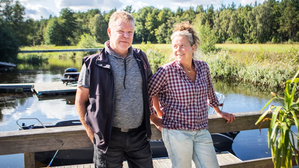 Per och Kickan Karlsson på Gangvide farm i När.
