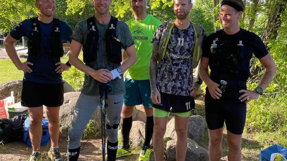 Mika Harju, Timmy Hamrén, Andrzej Bednarski, Staffan Linnå och Rasmus Odin klarade tio varv, och nio mil med 2500 höjdmeter, i Fålehagens MTB-bana. Träning för traillopp.