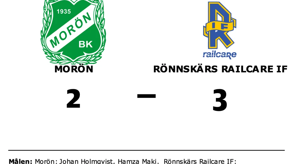 Morön förlorade mot Rönnskärs Railcare IF