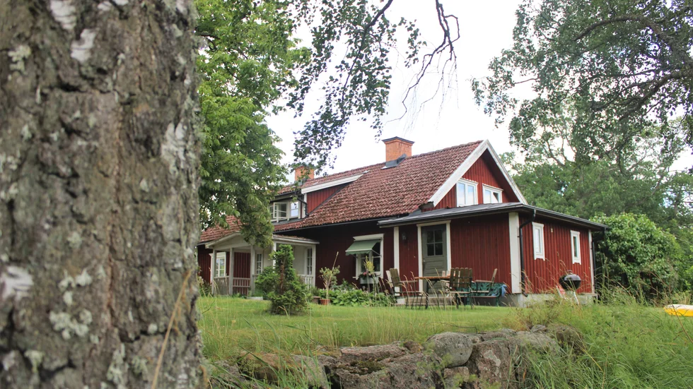 Karin och hennes famil flyttade till gården där de nu bor för drygt 15 år sedan. Då hade både tomt och hus stått tomma och orörda i ett antal år.