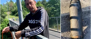 Magnetfiskaren fann granat i Nyköpingsån. "Förstod att det var något speciellt"