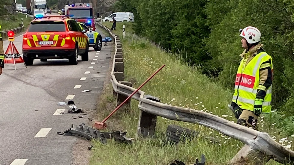 På onsdagsförmiddagen inträffade det en singelolycka på riksväg 40 utanför Målilla.
