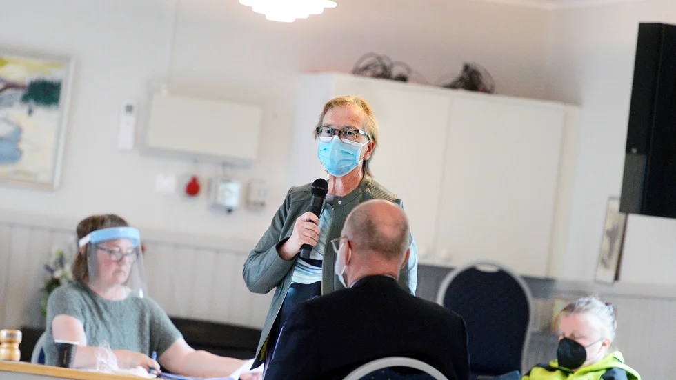 Kommunalrådet Anne Jakobsson föredrog campingärendet för övriga ledamöter.