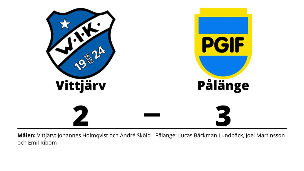 Vittjärvs IK förlorade mot Pålänge GIF
