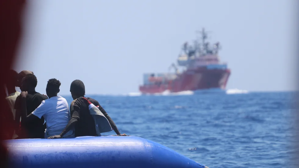 106 migranter räddades ur båt i Egeiska havet. Arkivbild.