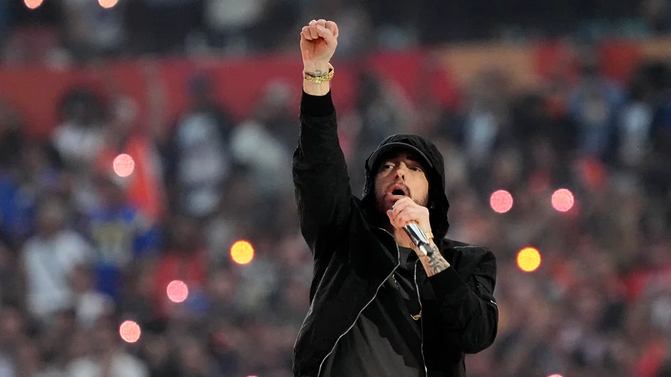 Eminem är en av de artister som väljs in i den amerikanska Rock & Roll Hall of Fame. Arkivbild.