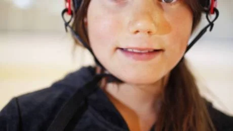 Nybörjare. Nikolina Magnusson från Visby vill gärna gå på konståkningsskola i Slite i höst.