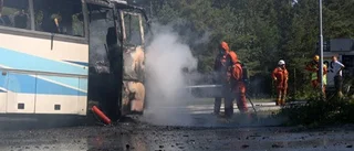 Stor bussbrand i Fröjel