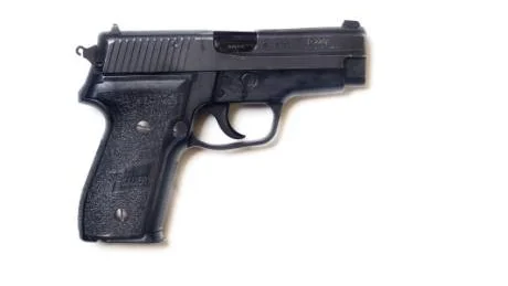 Sig Sauer P228, Svenska polisens tjänstevapen. En silverfärgad variant var det som gotlänningen hade.