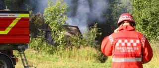 Brand i pumphus i Lärbro