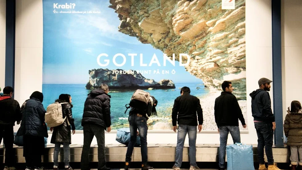 Första flyktingarna anlände till Gotland den 12 november 2015.