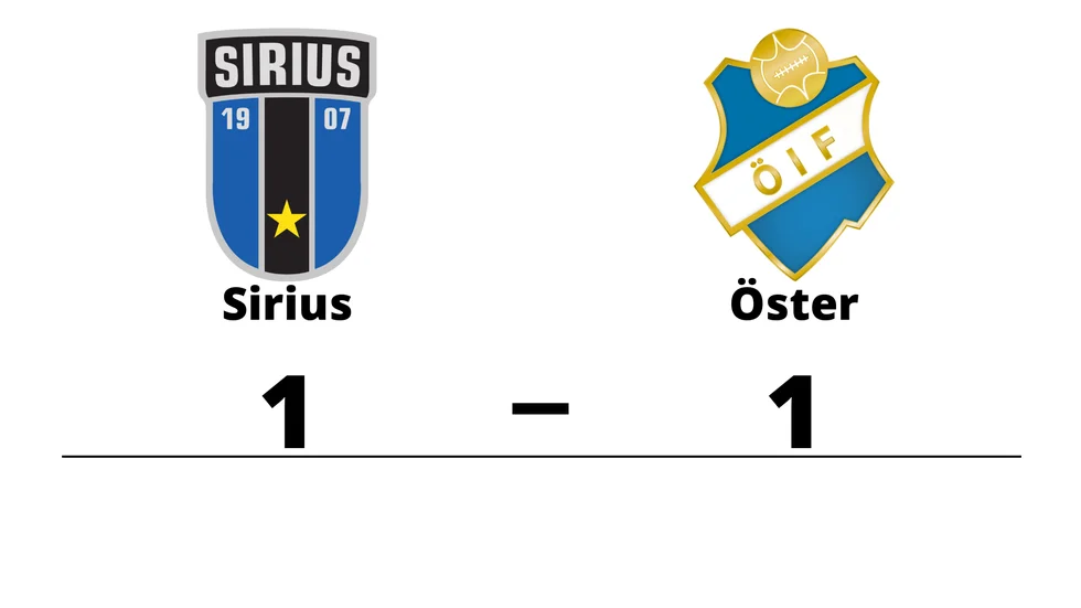 IK Sirius FK spelade lika mot Östers IF