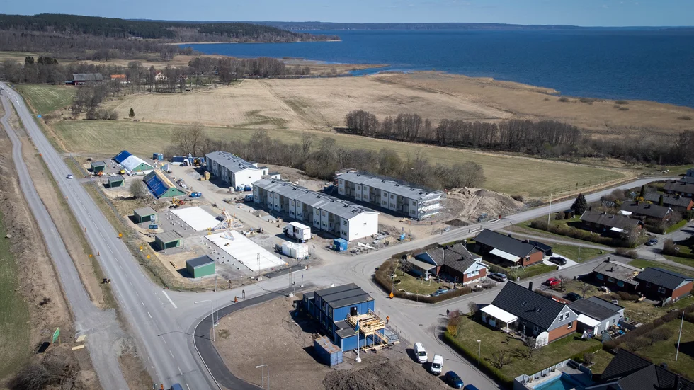 Området Hårdvallsliden växer fram i Bergs norra delar utmed Stjärnorpsvägen.