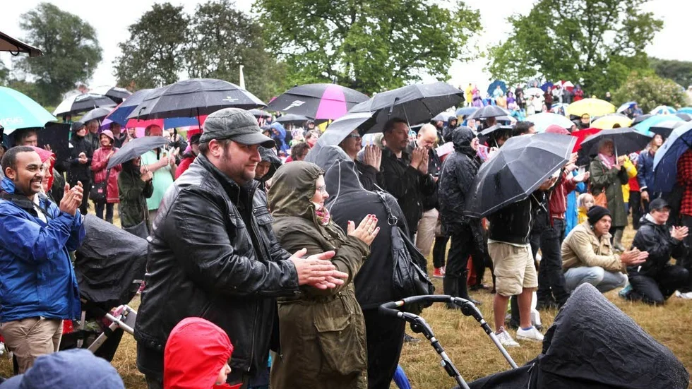 Manifestation för mångfald och medmänsklighet 2014.