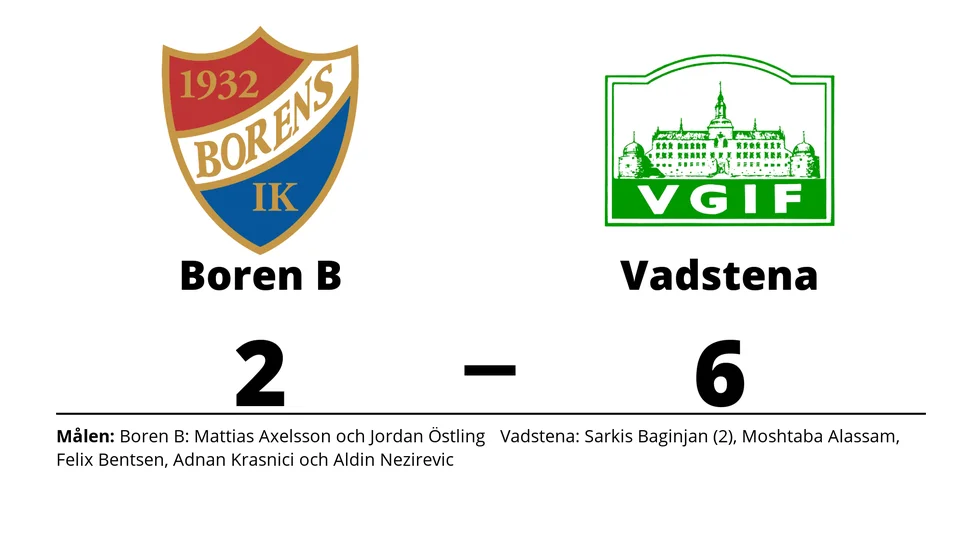 Borens IK B förlorade mot Vadstena GIF