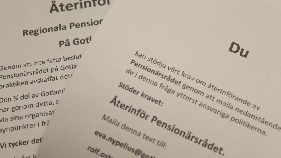 Flygbladet som ska delas ut under Almedalsveckan.